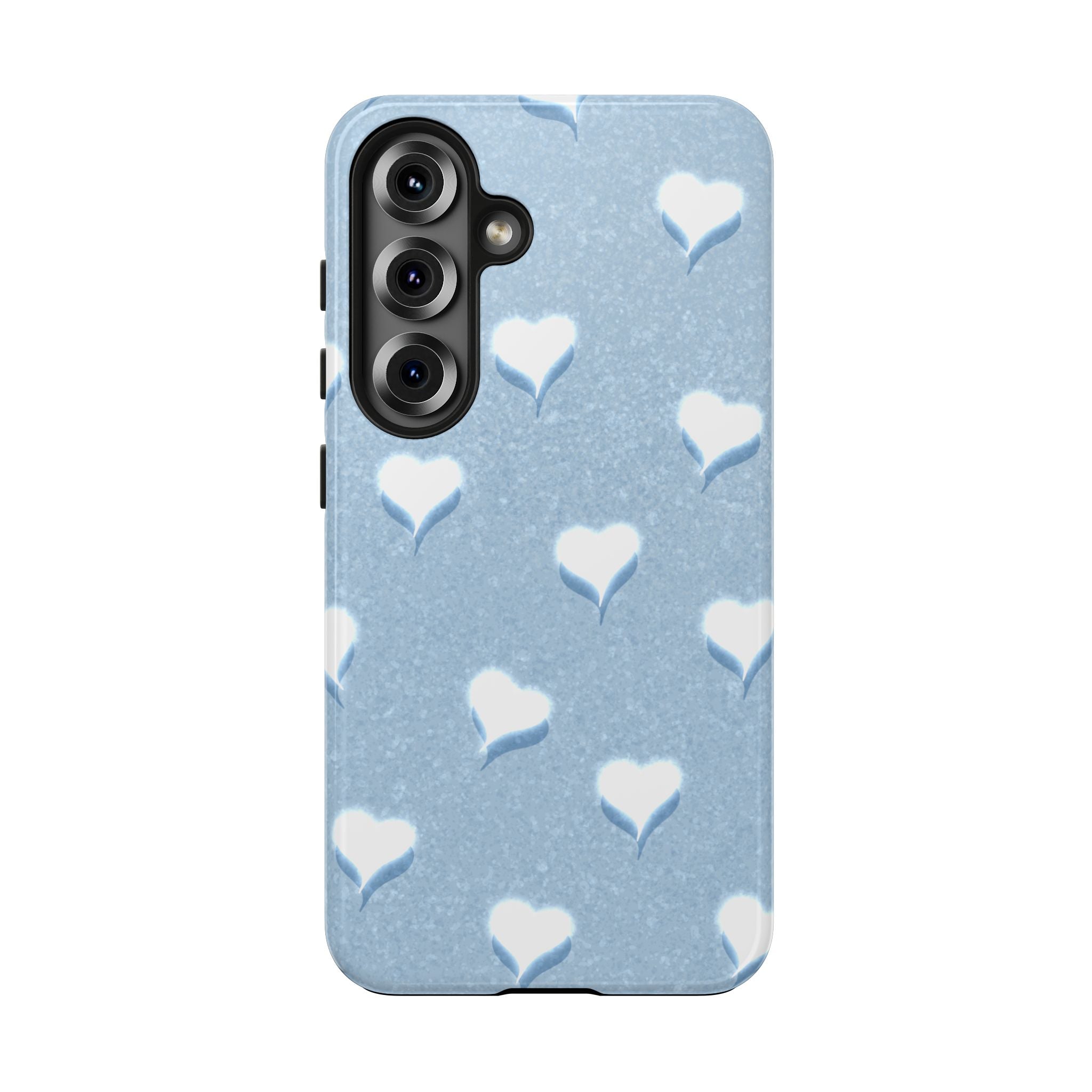Blush Heart Glow – Soft Sky Blue Tough Samsung Case