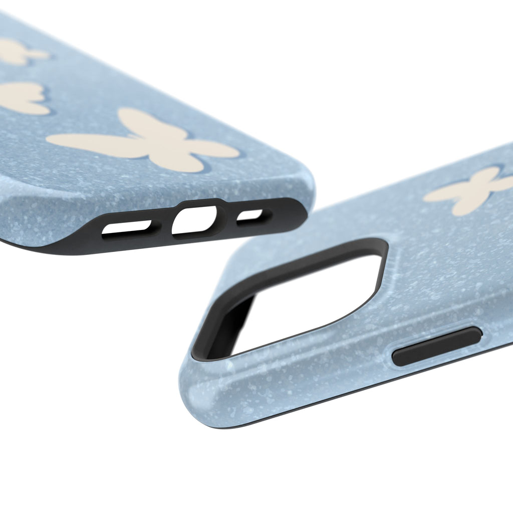 Butterfly Whispers MagSafe iPhone Case - Blue