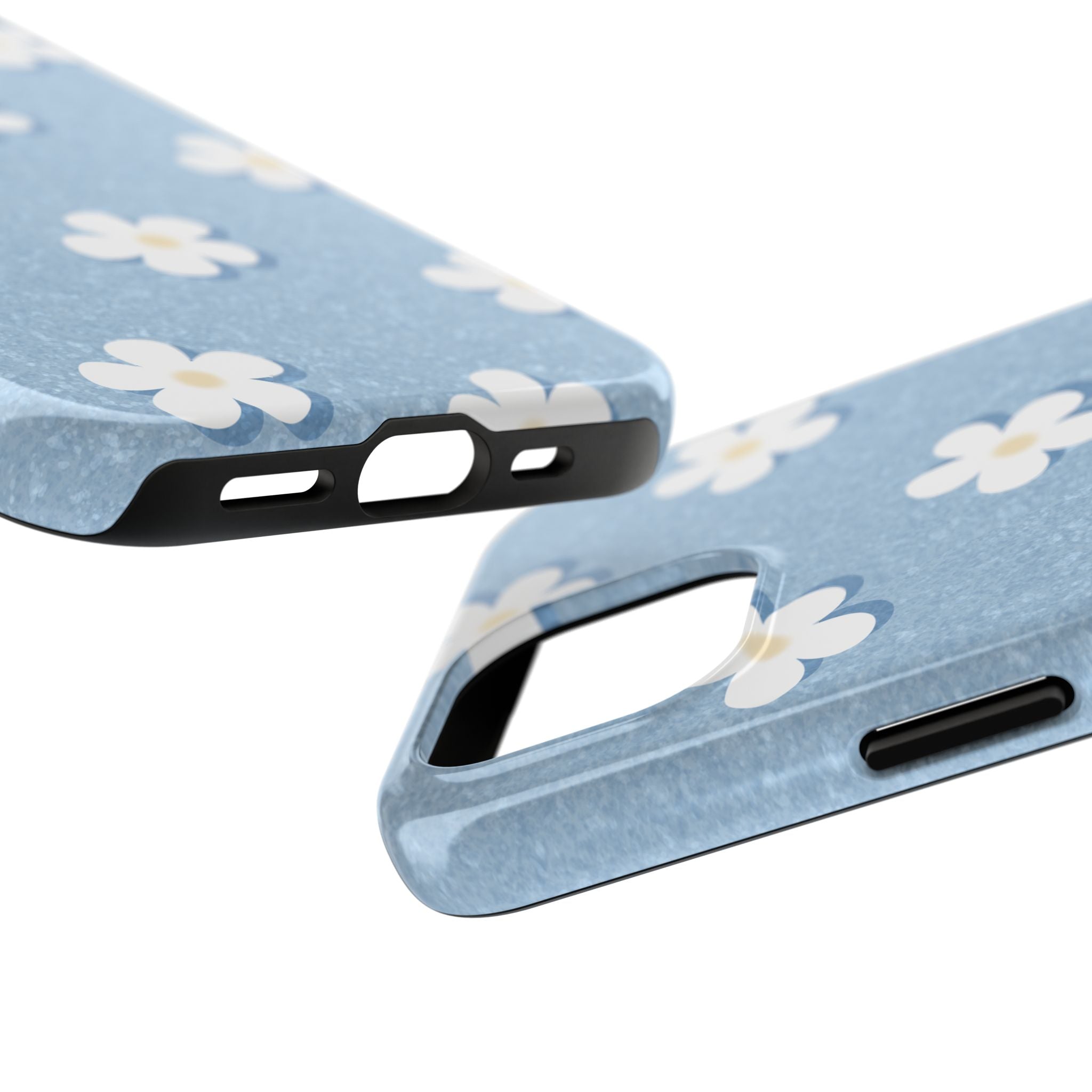 Daisy Daydream – Light Scatter Sky Blue Tough iPhone Case