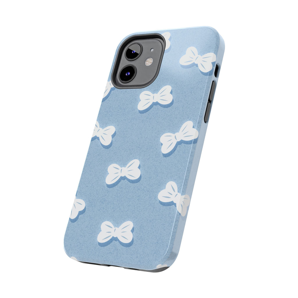 Bow Babe – Soft Sky Blue Tough iPhone Case